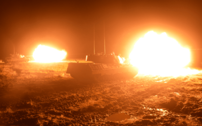 Primeiro tiro noturno do blindado Leopard 1A5 em Regimentos de Cavalaria Blindado